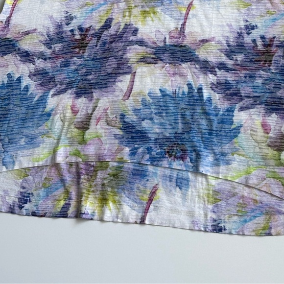 Nally&Millie USA Women’s Short Sleeve Top Burn Out Watercolor Floral Print XL - Picture 5 of 8